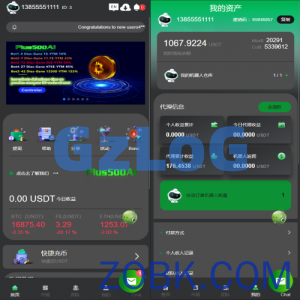 运营版量化机器人/虚拟币投资理财源码/PC落地页/前端vue
