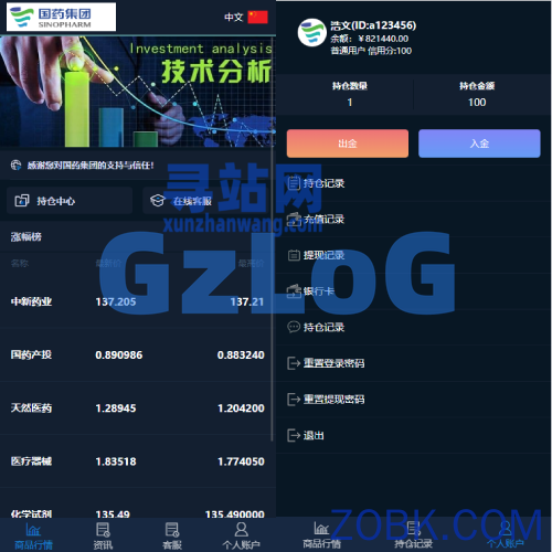 医药投资微交易系统/微盘时间盘源码/投资理财源码