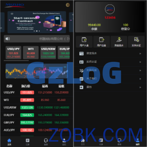 新版UI海外外汇微盘系统/多语言微交易/前端uniapp