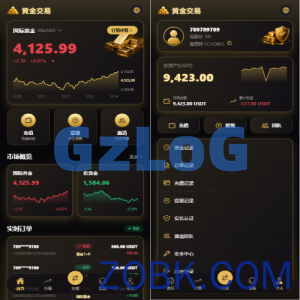 新版海外黄金微交易/黄金秒合约交易/黄金投资/前端VUE